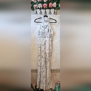 Shein Elegant White and Black Patterned Jumpsuit (NWOT)